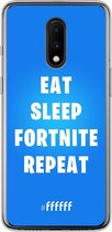 6F hoesje - geschikt voor OnePlus 7 -  Transparant TPU Case - Fortnite - Eat Sleep Fortnite Repeat #ffffff