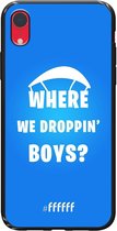 6F hoesje - geschikt voor iPhone Xr - TPU Case - Battle Royale - Where We Droppin' Boys #ffffff