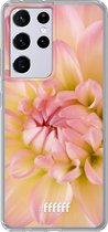 6F hoesje - geschikt voor Samsung Galaxy S21 Ultra -  Transparant TPU Case - Pink Petals #ffffff
