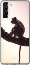 6F hoesje - geschikt voor Samsung Galaxy S21 -  Transparant TPU Case - Macaque #ffffff