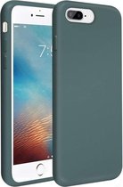 Shieldcase Silicone case geschikt voor Apple iPhone 8 Plus / 7 Plus - optimale bescherming - siliconen hoesje - backcover - donkergroen