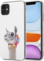 ShieldCase geschikt voor Apple iPhone 12 Mini - 5.4 inch hoesje met lama print