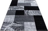 Modern laagpolig vloerkleed Parma - zwart 9220 - 160x230 cm