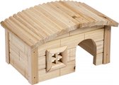 Duvo+ Knaagdieren houten lodge koepeldak 20,5x13x12cm