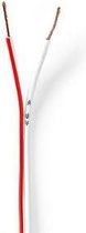 Nedis Speaker-Kabel | 2x 0.75 mm² | CCA | 100.0 m | Rond | PVC | Wit | Folieverpakking