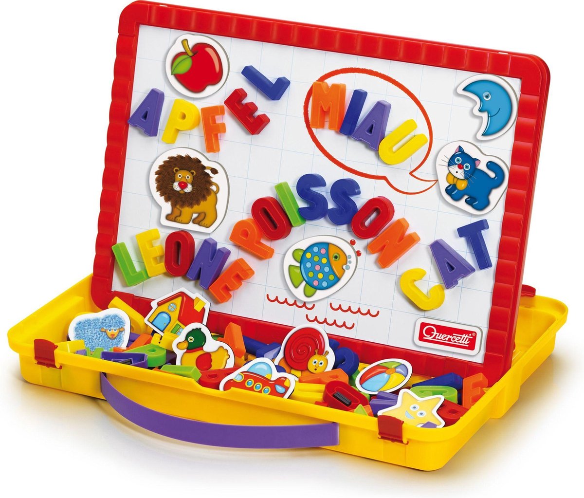 Quercetti Magnetino Letters - Magnetspiel Mit Buchstaben & Tafel