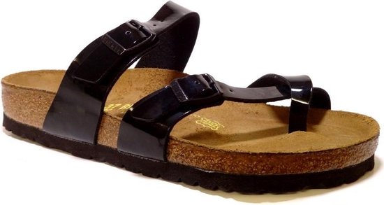 Birkenstock Mayari Teenslippers Breed Zwart Lak 071091 | bol.com