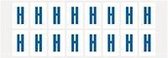 Letter stickers wit/blauw teksthoogte: 25 mm letter H
