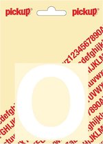 Pickup plakletter Helvetica 80 mm - wit O