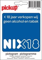 Pickup Pictogram 10x10 cm - Nix18 geen alcohol en tabak