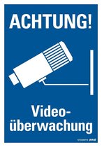 Pickup kunststoff Schild 23x33 cm ACHTUNG VIDEOÜBERWACHUNG