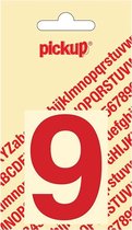 Pickup plakcijfer Helvetica 60 mm - rood 9