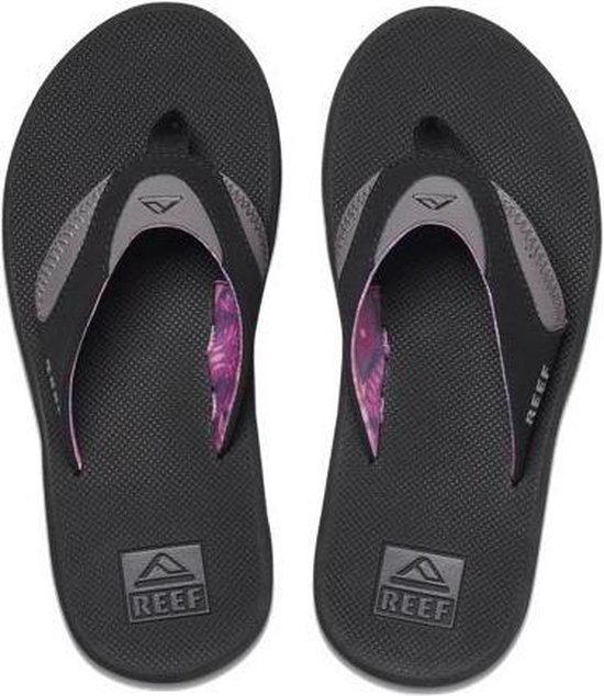 Reef Fanningblack/Grey Dames Slippers - Zwart/Grijs - Maat 42,5