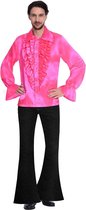 Amscan Shirt Satin Heren Polyester Roze Maat Xl