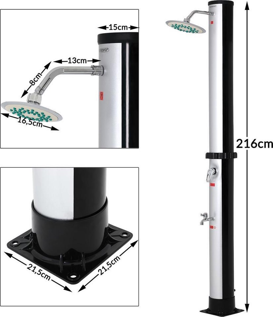 Oceanië bezig spleet Solardouche / tuindouche / buitendouche - 35 Liter | bol.com