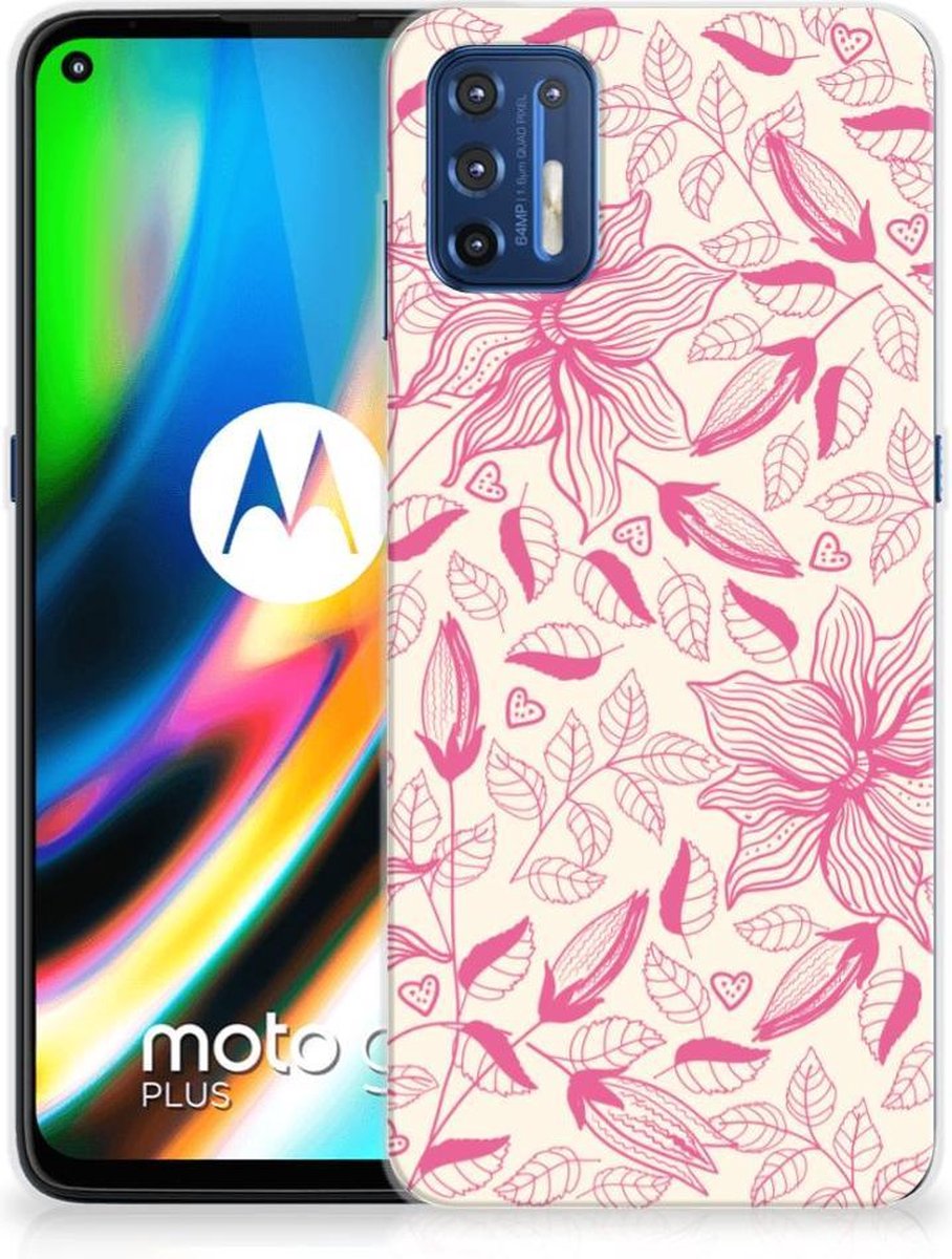 Motorola Moto G9 Plus TPU Case Pink Flowers