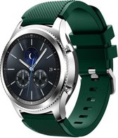 Siliconen Smartwatch bandje - Geschikt voor  Samsung Gear S3 silicone band - legergroen - Horlogeband / Polsband / Armband
