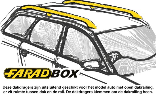 Farad Dakdragers - Ssangyong Rodius vanaf 2006 - Open Dakrail - Staal - Luxset