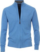 Redmond heren vest katoen - met rits - lichtblauw -  Maat: 5XL