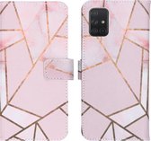iMoshion Design Softcase Book Case Samsung Galaxy A71 hoesje - Pink Graphic