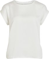 Vila T-shirt Viellette S/s Satin Top - Noos 14059563 Snow White Dames Maat - 40