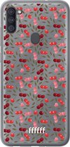 6F hoesje - geschikt voor Samsung Galaxy A11 -  Transparant TPU Case - Cherry's #ffffff