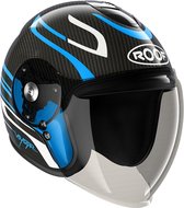 ROOF Jet Helm Voyager Arrow Carbon Blauw Wit L