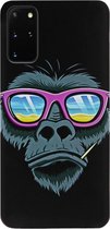 ADEL Siliconen Back Cover Softcase Hoesje Geschikt voor Samsung Galaxy S20 - Gorilla Apen