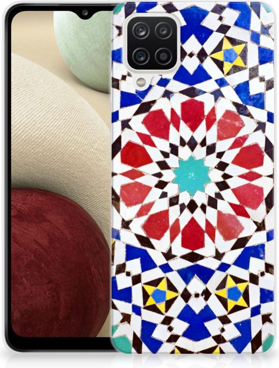 Samsung Galaxy A12 TPU Siliconen Hoesje Mozaïek