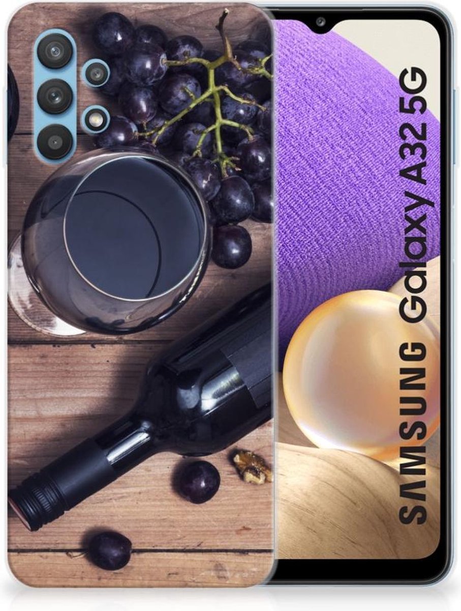 Back Cover voor Samsung Galaxy A32 5G Siliconen Case Wijn