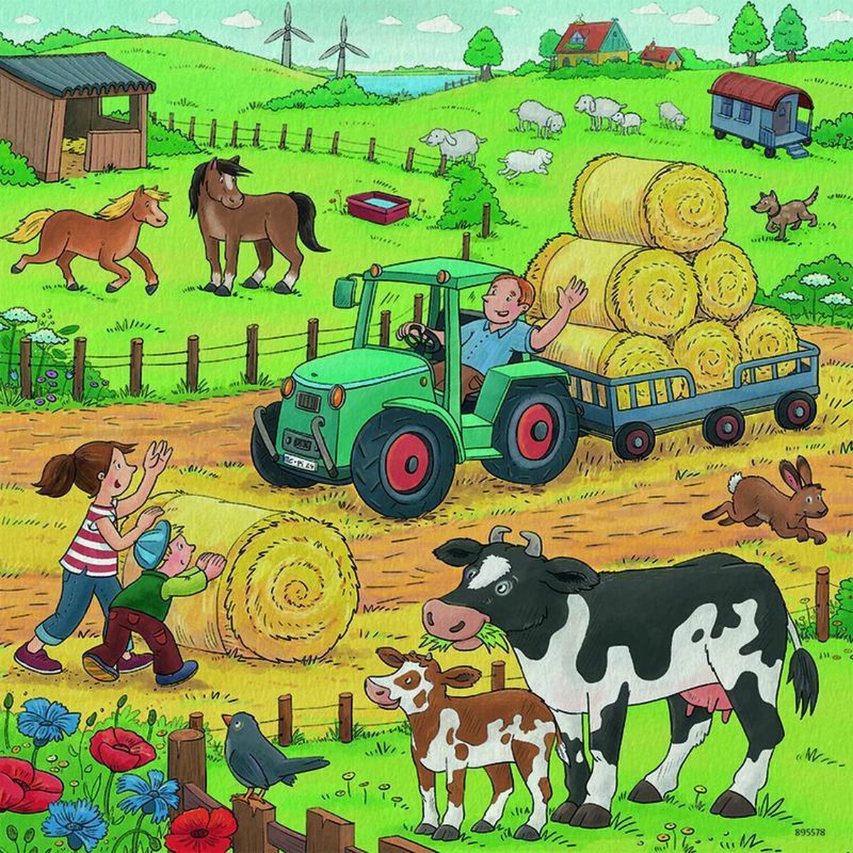 Ravensburger puzzel Boerderij - 3x49 stukjes - kinderpuzzel — afbeelding 13