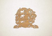 Wanddecoratie - Hond - Boykin Spaniel - M - 60x73cm - Eiken - muurdecoratie - Line Art