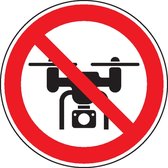 Verboden voor drones sticker 200 mm