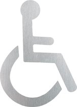 WC bordje invalidentoilet, roestvrij staal,150 mm