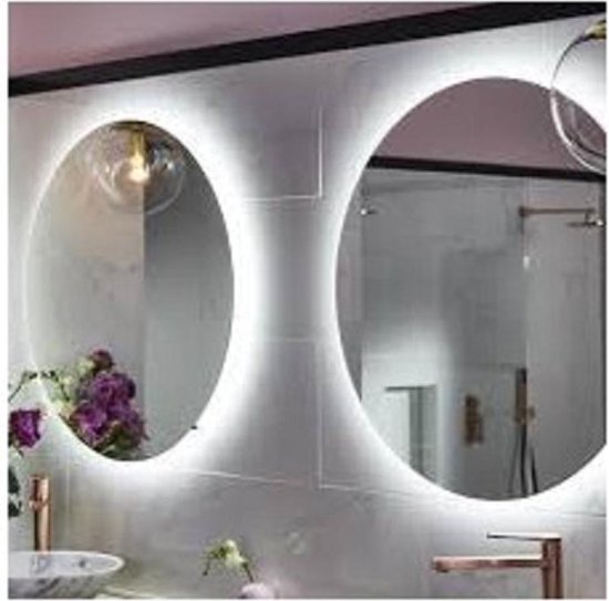 ronde badkamerspiegel met LED verlichting en anticondenverwarming 60 CM |  bol.com