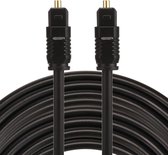 ETK Digital Toslink Optical kabel 10 meter / audio male to male / Optische kabel PVC series - zwart