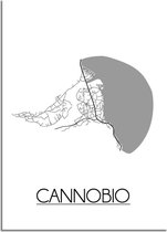 Cannobio Italie Plattegrond poster A4 poster (21x29,7cm) - DesignClaud