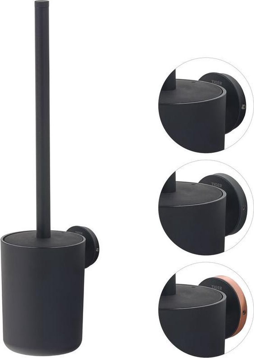 Tiger Urban Toiletborstel met houder - Zwart