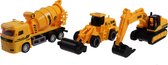Jonotoys Bouwvoertuigen 3 Stuks 11 Cm