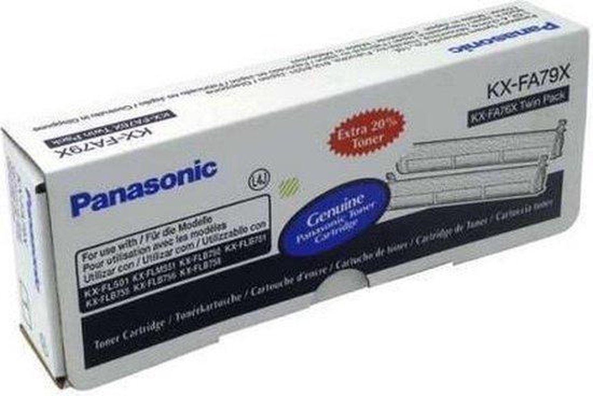 KX-FL501, FLM551, FLB751 tonercartridge zwart standard capacity 2x 2.400 pagina's 2-pack