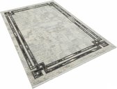 Palona Modern Vloerkleed - Lijstmotief - Grijs - 200x290 cm