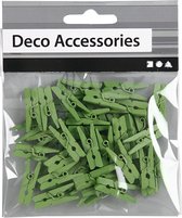 Mini wasknijpers, L: 25 mm, B: 3 mm, groen, 36 stuk/ 1 doos