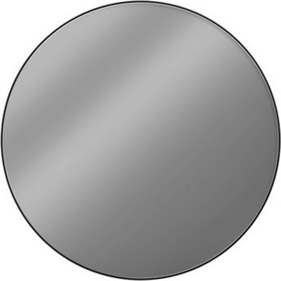 Looox Black Line Round Spiegel Ø 80 cm Mat Zwart