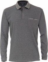 Casa Moda Heren Poloshirt Grijs Lange Mouw Regular Fit - 5XL | bol.com