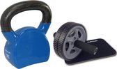 Tunturi - Fitness Set - Trainingswiel - Kettlebell 12 kg