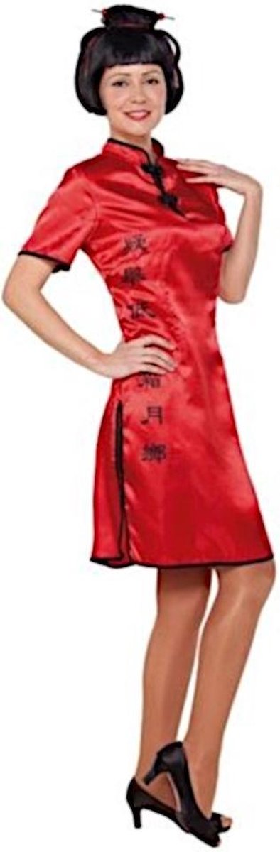 Witbaard Verkleedjurk Kimono Dames Polyester Rood Maat S