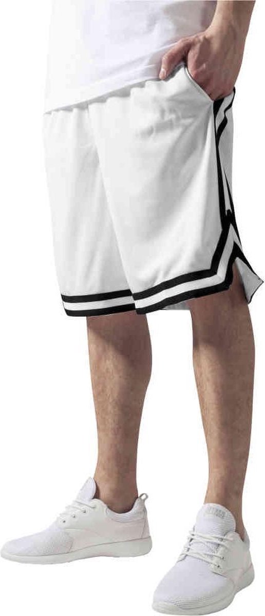 Urban Classics Stripes Mesh Korte broek L Wit