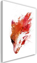 Schilderij Rode wolf, 2 maten (wanddecoratie)