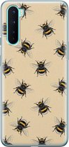 OnePlus Nord hoesje - Bijen print - Soft Case Telefoonhoesje - Print / Illustratie - Geel