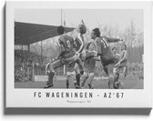 Walljar - FC Wageningen - AZ'67 '80 - Zwart wit poster met lijst